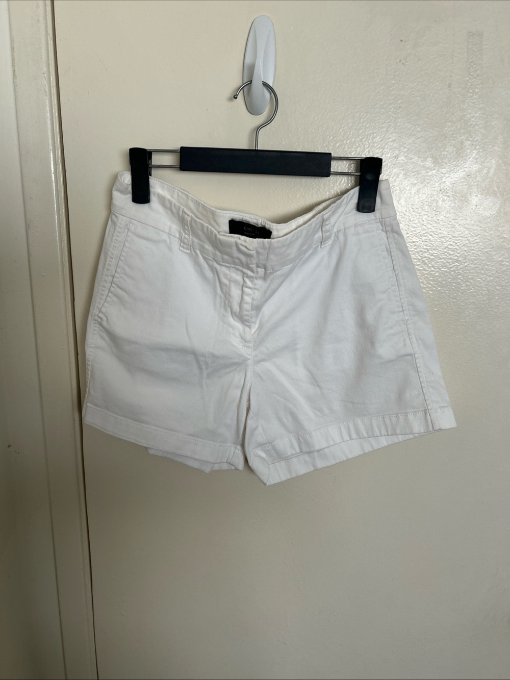 J. Crew White Cotton Casual Shorts